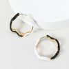 Francesca's Jill Two-Tone Wavy Hoop Earrings Multi Earrings