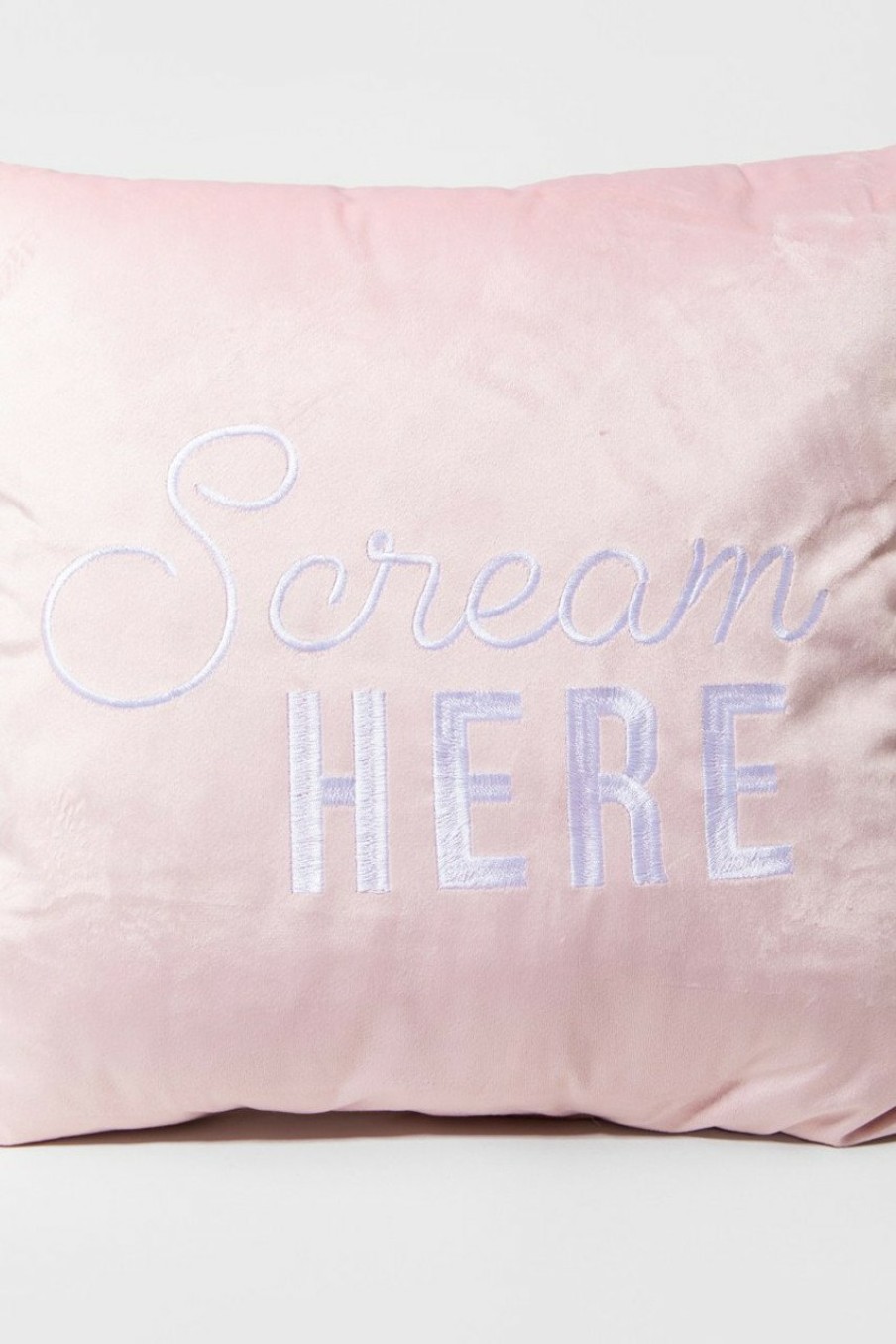 Francesca's Scream Here Velvet Pillow Multi Home Decor