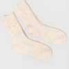 Francesca's Samariah Pearl Crew Socks Ivory Socks & Tights