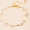 Francesca's Sophia Cateye Station 14K Gold Dipped Bracelet Ivory Bracelets