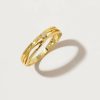 Francesca's Tamara 14K Dipped Crossed Band Ring Gold Rings