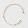 Francesca's Teresa Thin Textured Cuff Bracelet Gold Bracelets