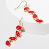 Francesca's Marlene Enamel Lips Earrings Red Earrings