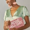 Francesca's Rose All Day Beaded Clutch Pink Bags & Wallets