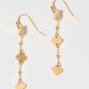 Francesca's Gwendolyn Metal Clover Earrings Gold Earrings