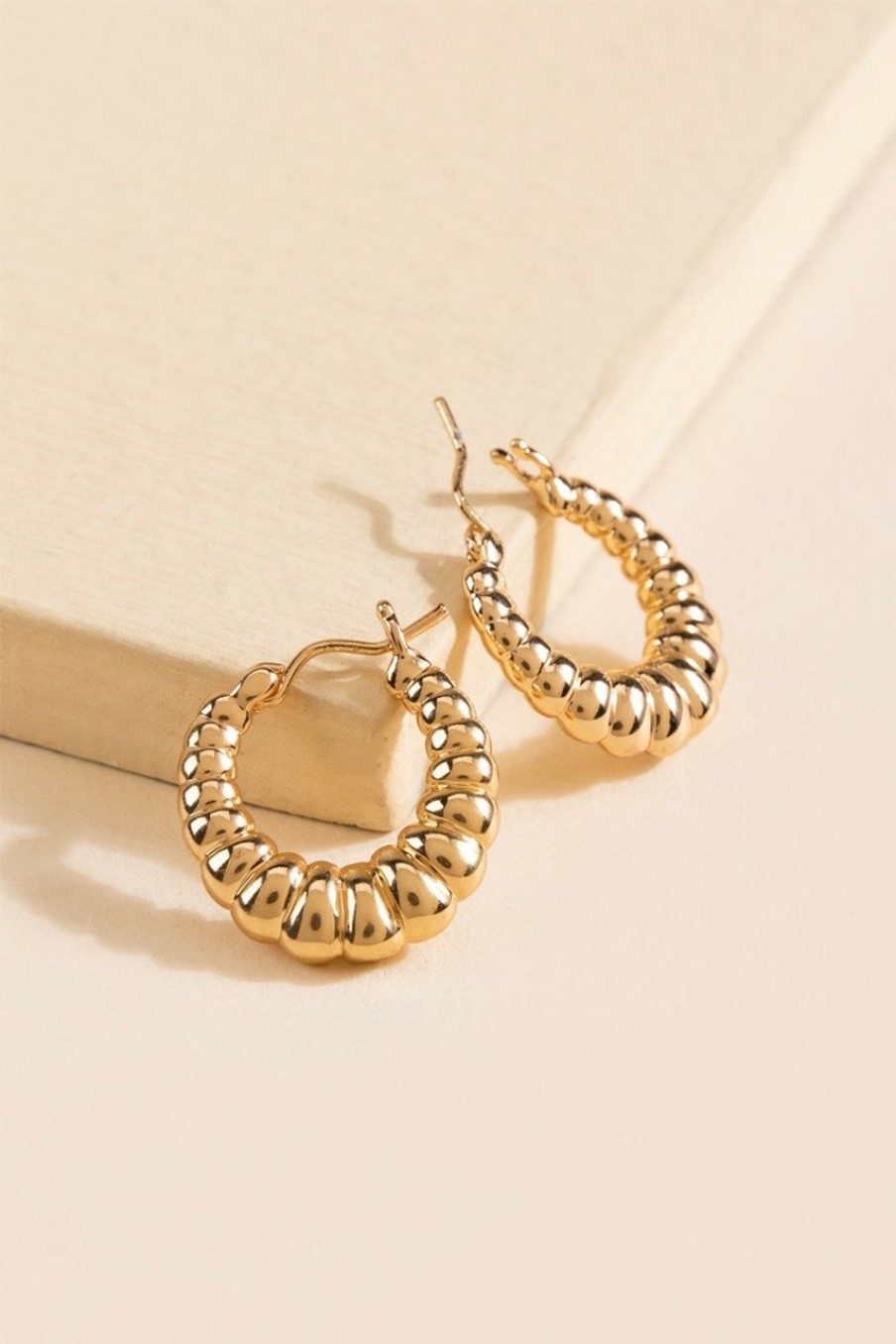 Francesca's Angela Croissant Hoop Earrings Gold Earrings