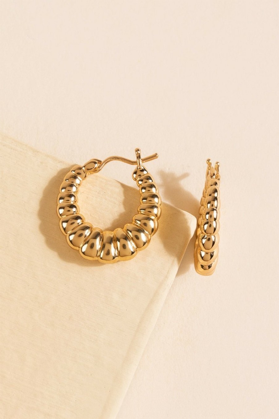 Francesca's Angela Croissant Hoop Earrings Gold Earrings