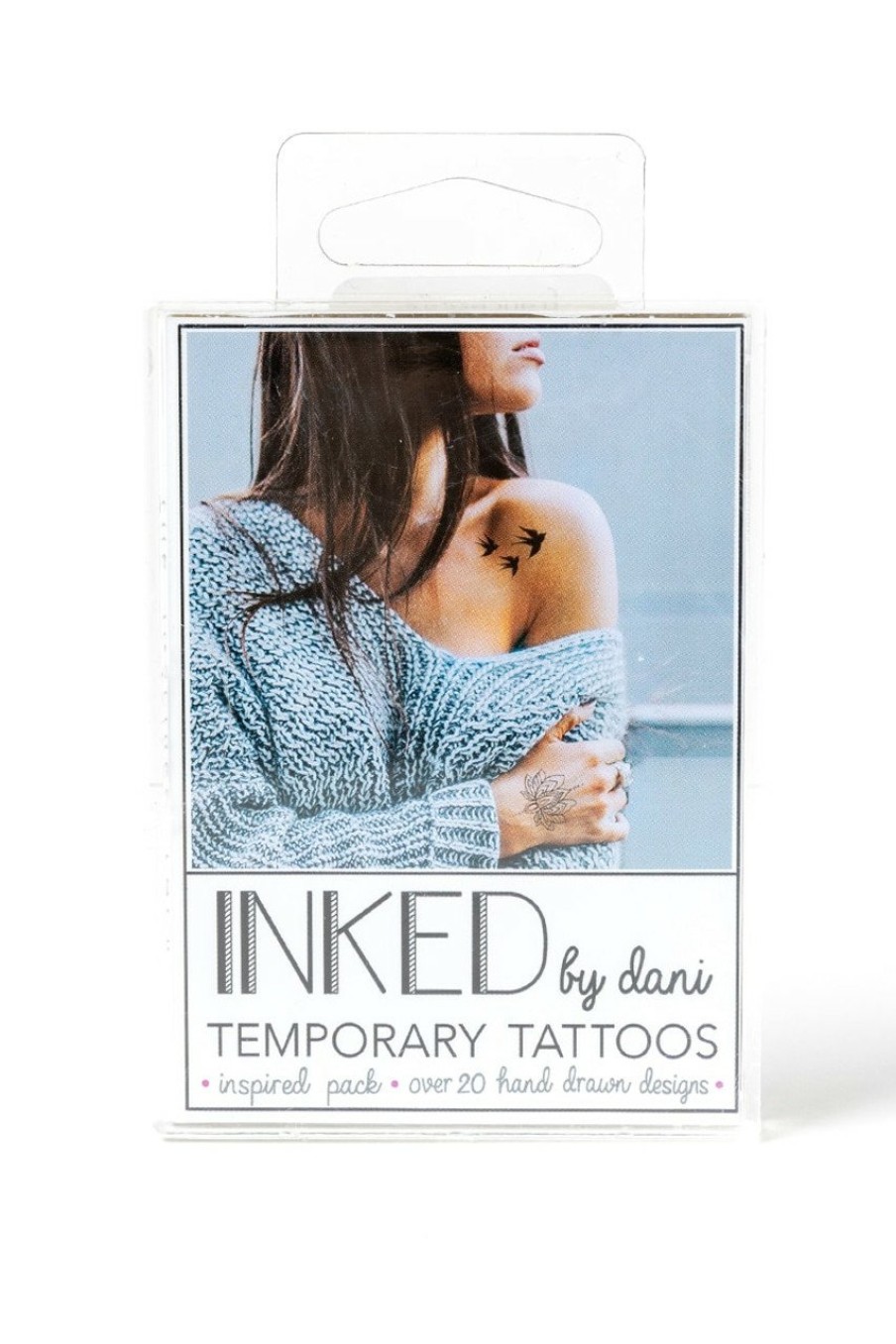 Francesca's Inked By Dani Inspired Temporary Tattoo Pack White Beauty & Wellness