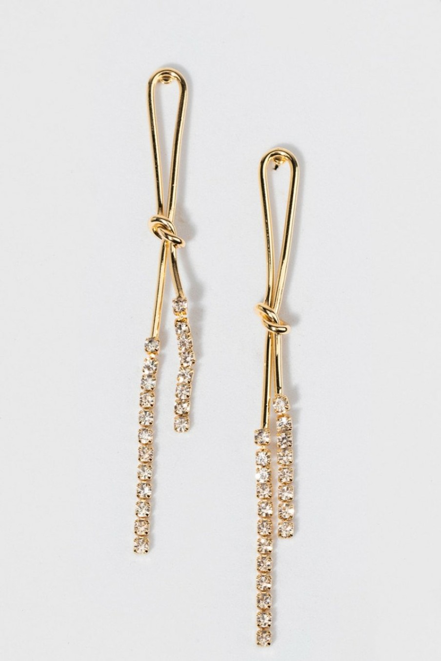 Francesca's Ronnie Linear Cupchain Earrings Gold Earrings