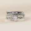 Francesca's Dana Cubic Zirconia Ring Set Rings