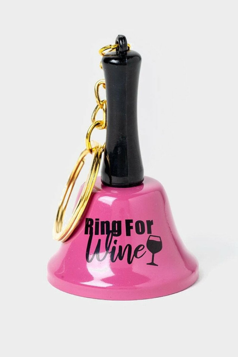 Francesca's Ring For Wine Bell Keychain Burgundy Tech