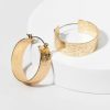 Francesca's Belle Textured Hoop Earrings Gold Earrings