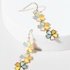 Francesca's Natalie Enamel Flower Drop Earrings Multi Earrings