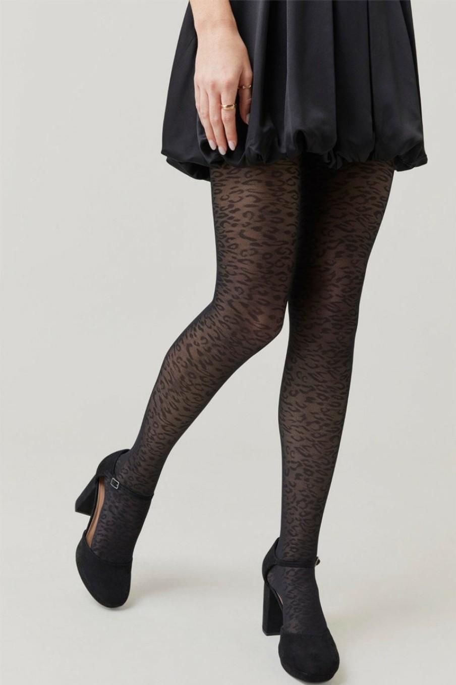 Francesca's Dawn Print Sheer Tights Leopard Socks & Tights