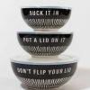 Francesca's It In Lid On Flip Cereal Bowls Set Multi Home Decor