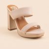 Francesca's Dolce Vita Pumah Platform Mules Ivory Sandals