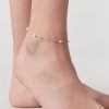 Francesca's Geneva Seed Bead Station Gold Anklet Multi Anklets