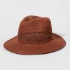 Francesca's Amanda Packable Panama Hat Brown Hats