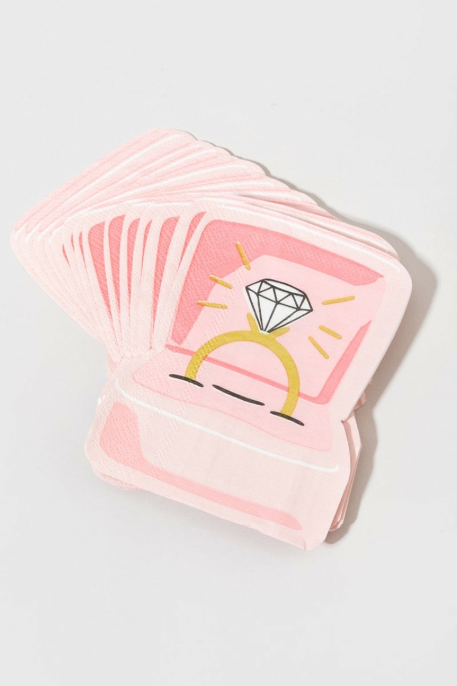 Francesca's Diamond Engagement Ring Die Cut Napkins Multi Stationery