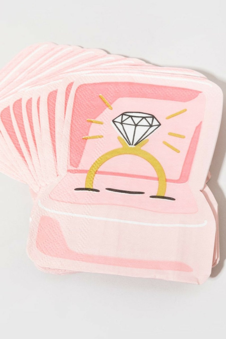 Francesca's Diamond Engagement Ring Die Cut Napkins Multi Stationery