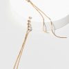 Francesca's Reannon Linear Strands Gold Earrings