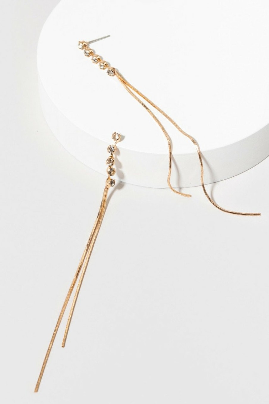 Francesca's Reannon Linear Strands Gold Earrings