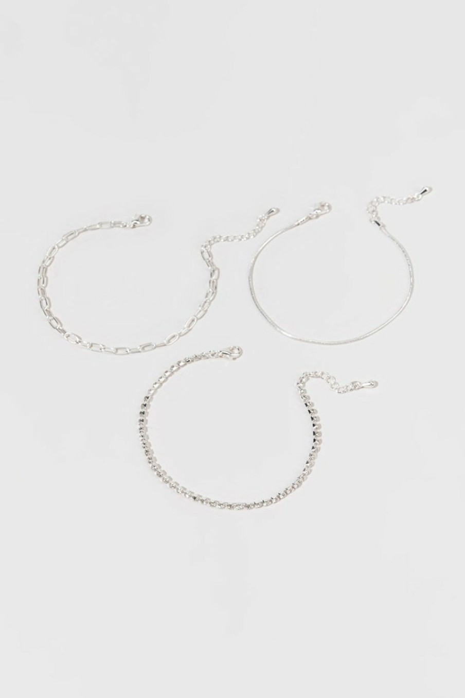 Francesca's Missy Clover Bracelets Set Silver Bracelets