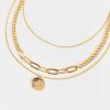 Francesca's Scarlet Curb Chain Layered Necklace Gold Necklaces