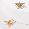 Francesca's Adelle Half Burst Stud Earrings Gold Earrings