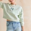 Francesca's Alison Redwood California Sweatshirt Sage Green Tops