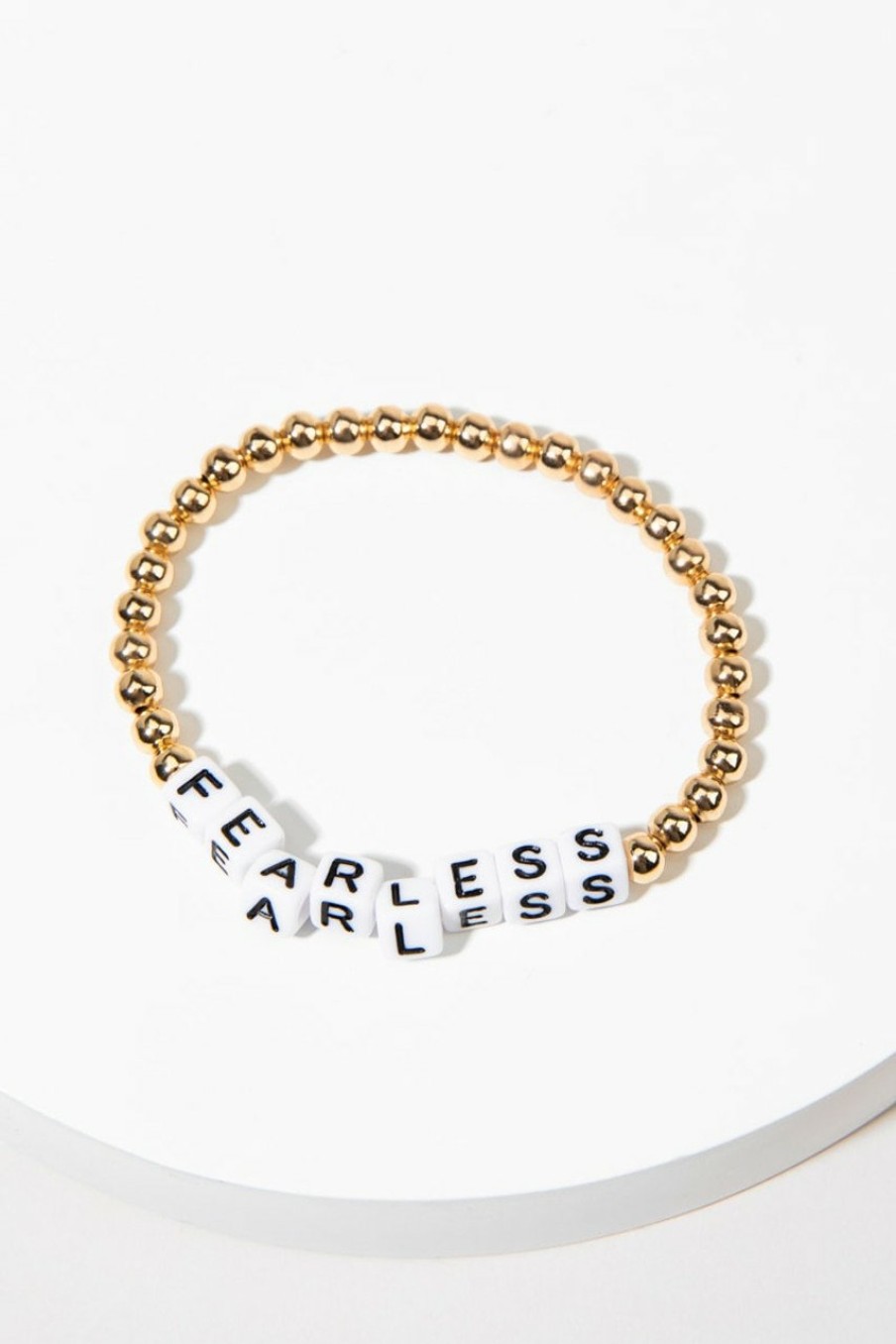 Francesca's Annice Fearless Bracelet Gold Bracelets