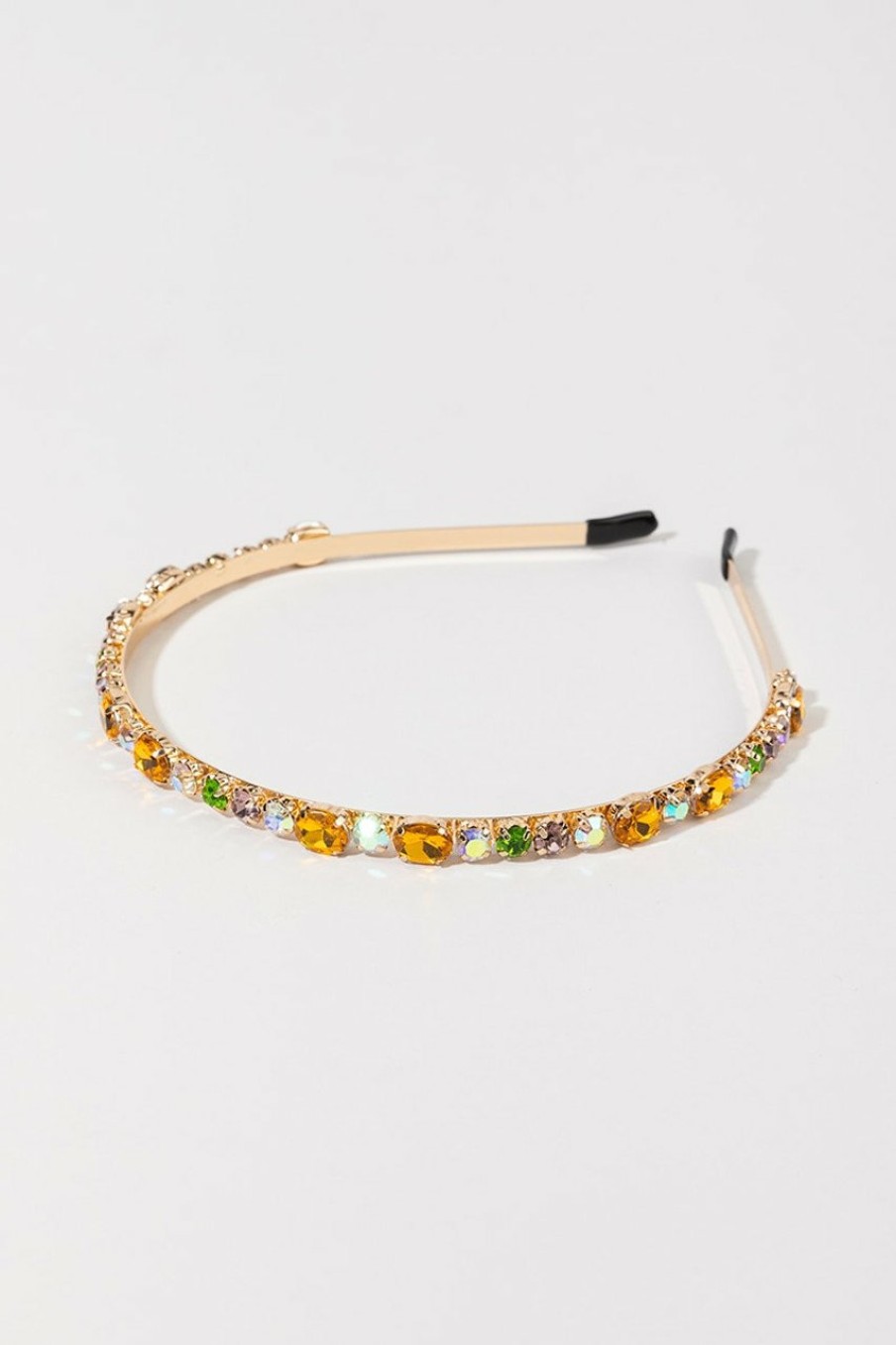 Francesca's Kensley Golden Embellished Headband Multi Hair