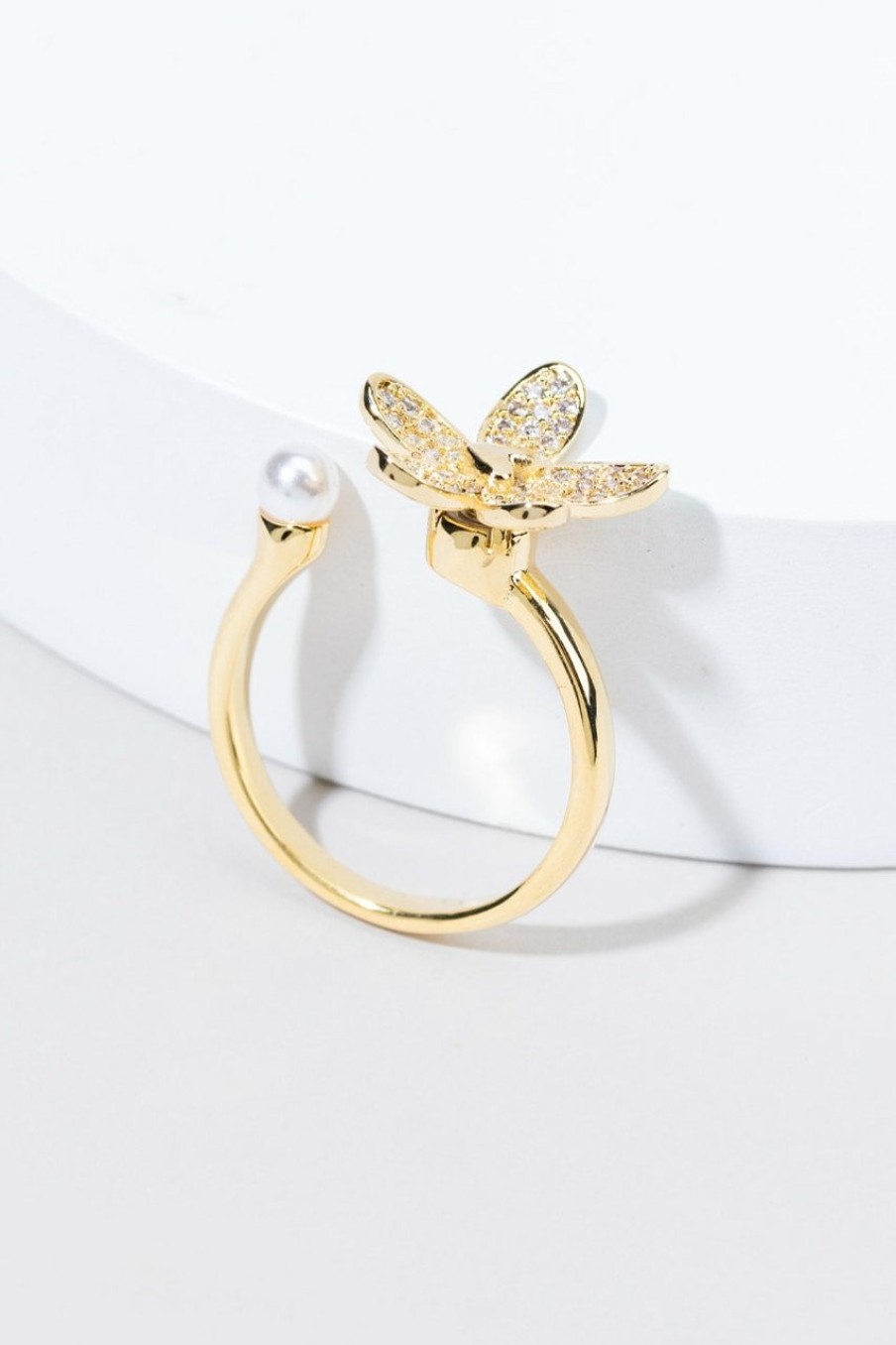 Francesca's Mary Adjustable Fidget Ring Gold Rings