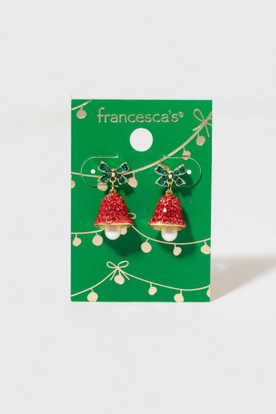 Francesca's Christmas Bell Drop Earrings Red Earrings