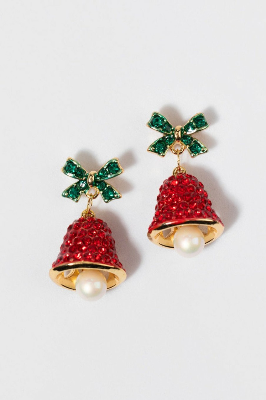 Francesca's Christmas Bell Drop Earrings Red Earrings