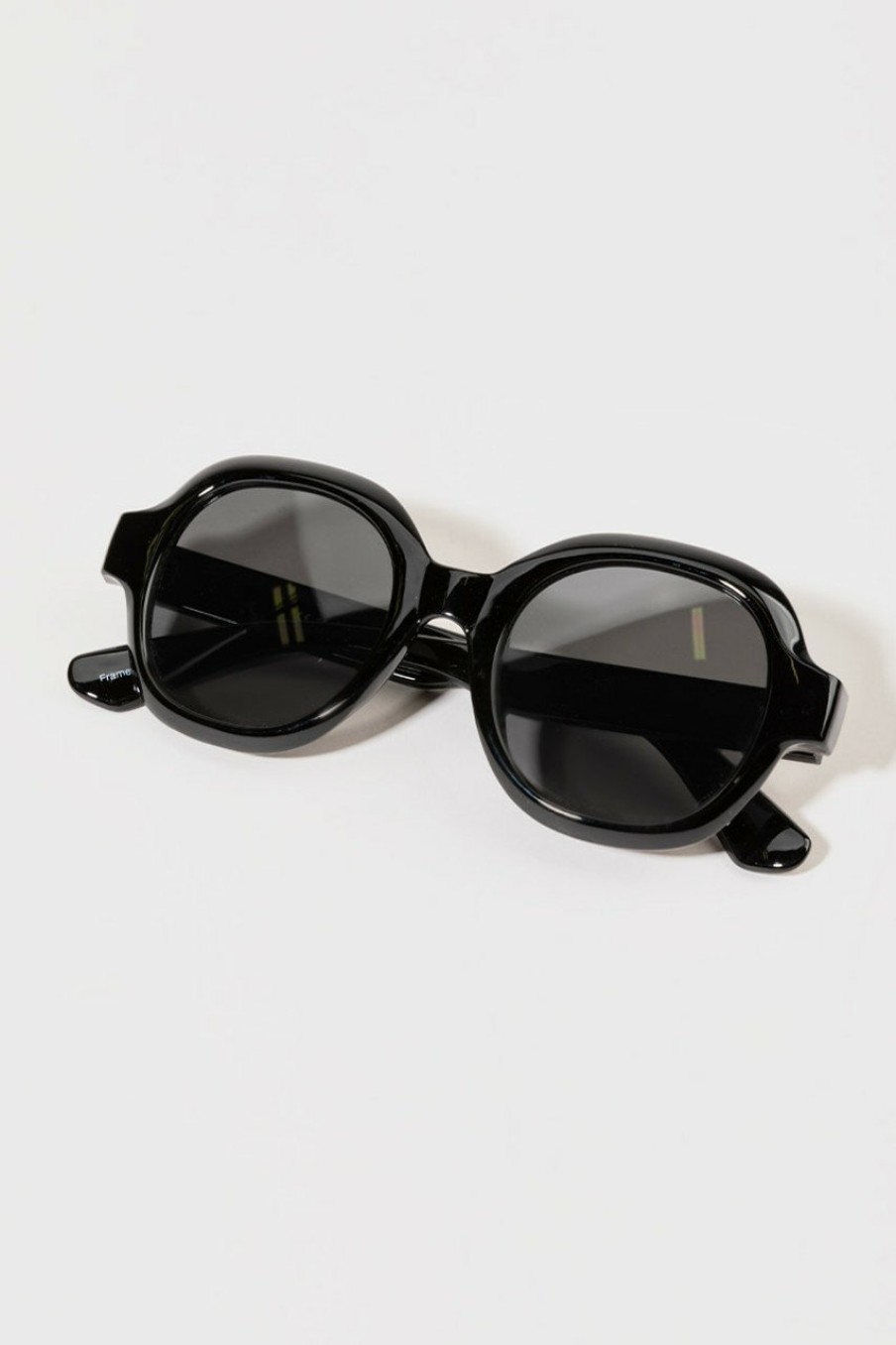 Francesca's Audrey Round Chunky Sunglasses Black Sunglasses