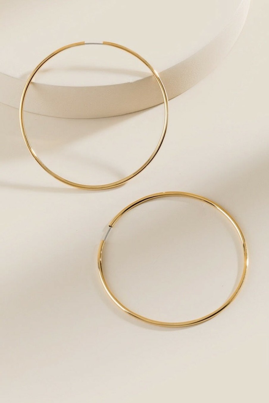 Francesca's Kassidy Metal Hoops Gold Earrings