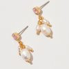 Francesca's Sheryl Small Pearl Drop Earrings Pink Earrings