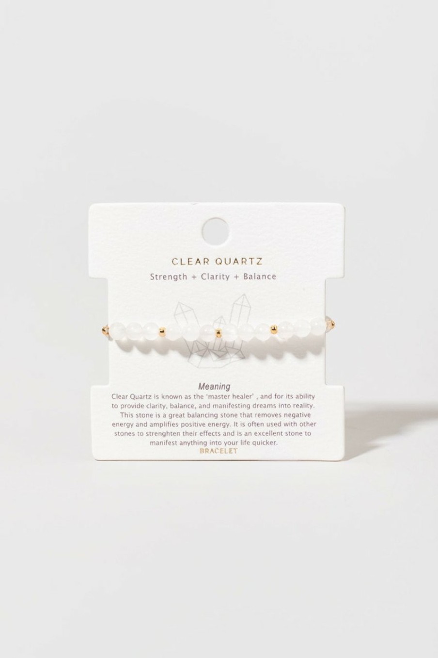 Francesca's Richelle Quartz Bracelet Clear Bracelets