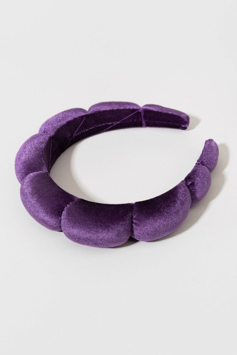 Francesca's Leslie Puffy Spa Headband Purple Hair