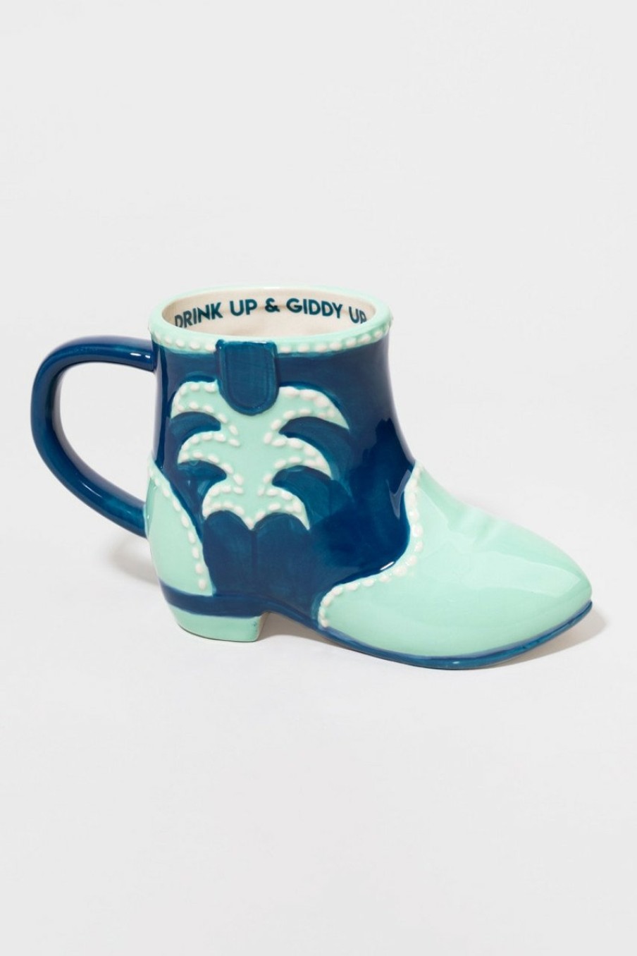 Francesca's Drink Up And Giddy Up Cowboy Mug Multi Drinkware