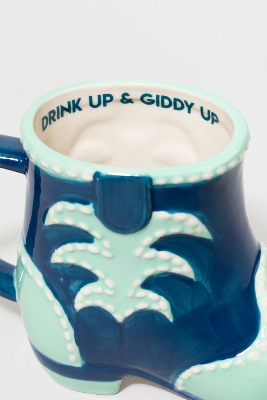 Francesca's Drink Up And Giddy Up Cowboy Mug Multi Drinkware