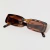 Francesca's Korrine Retro Narrow Sunglasses Tortoise Sunglasses