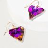 Francesca's Annalise Large Crystal Heart Earrings Iridescent Earrings