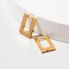 Francesca's Eleanore Rectangle Hoops Gold Earrings