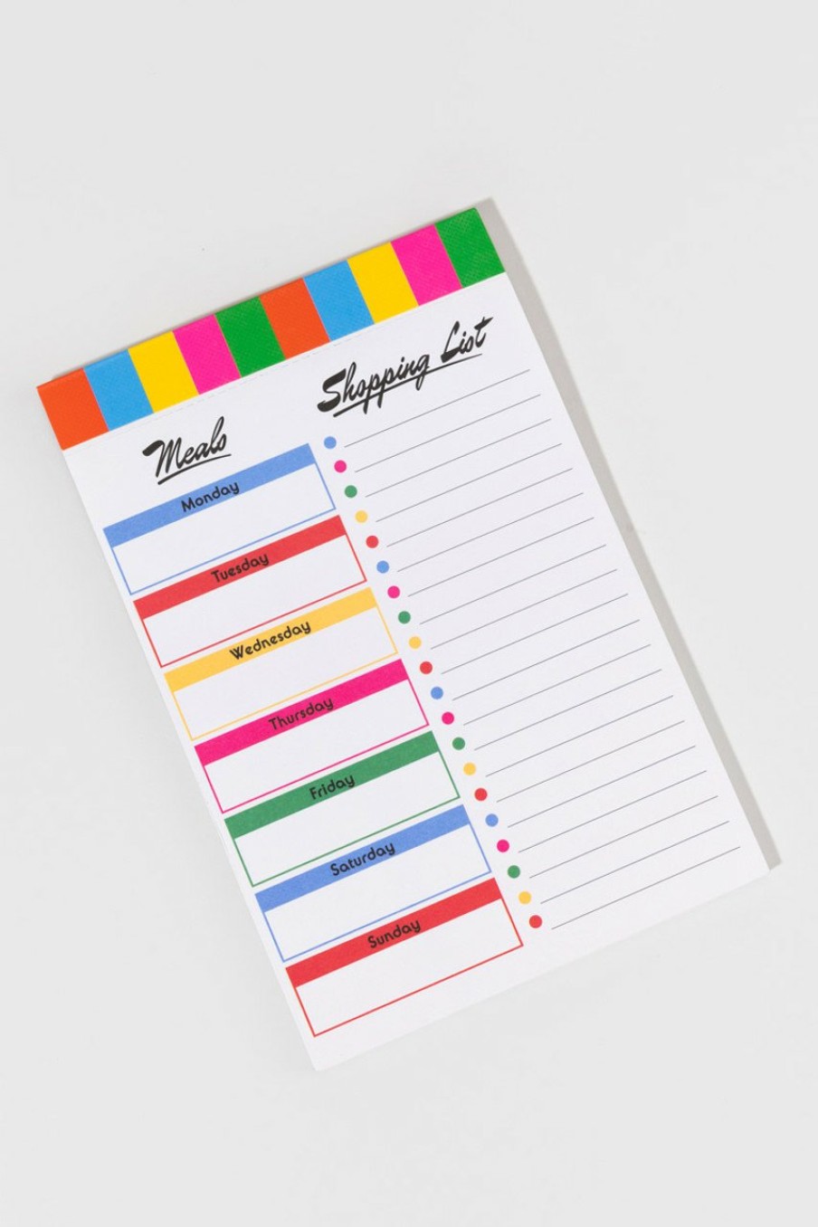 Francesca's Magnetic Shopping List Colorblock Multi Stationery