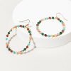 Francesca's Maya Semi Precious Stone Bead Circle Drop Earrings Multi Earrings