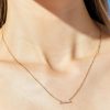 Francesca's Demi-Fine Plated Bar Pendant Necklace Gold Necklaces