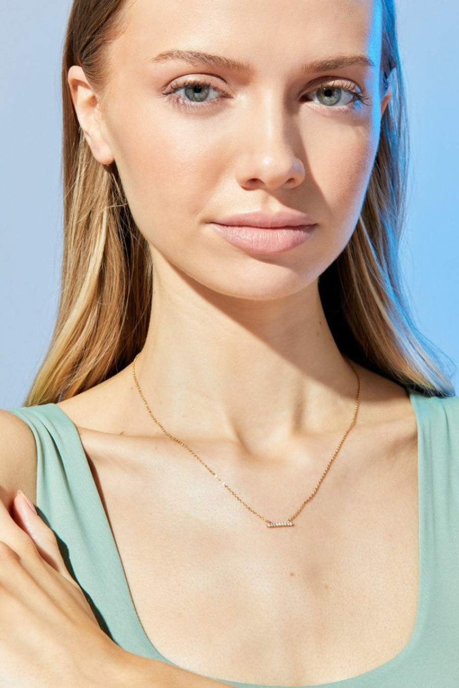 Francesca's Demi-Fine Plated Bar Pendant Necklace Gold Necklaces