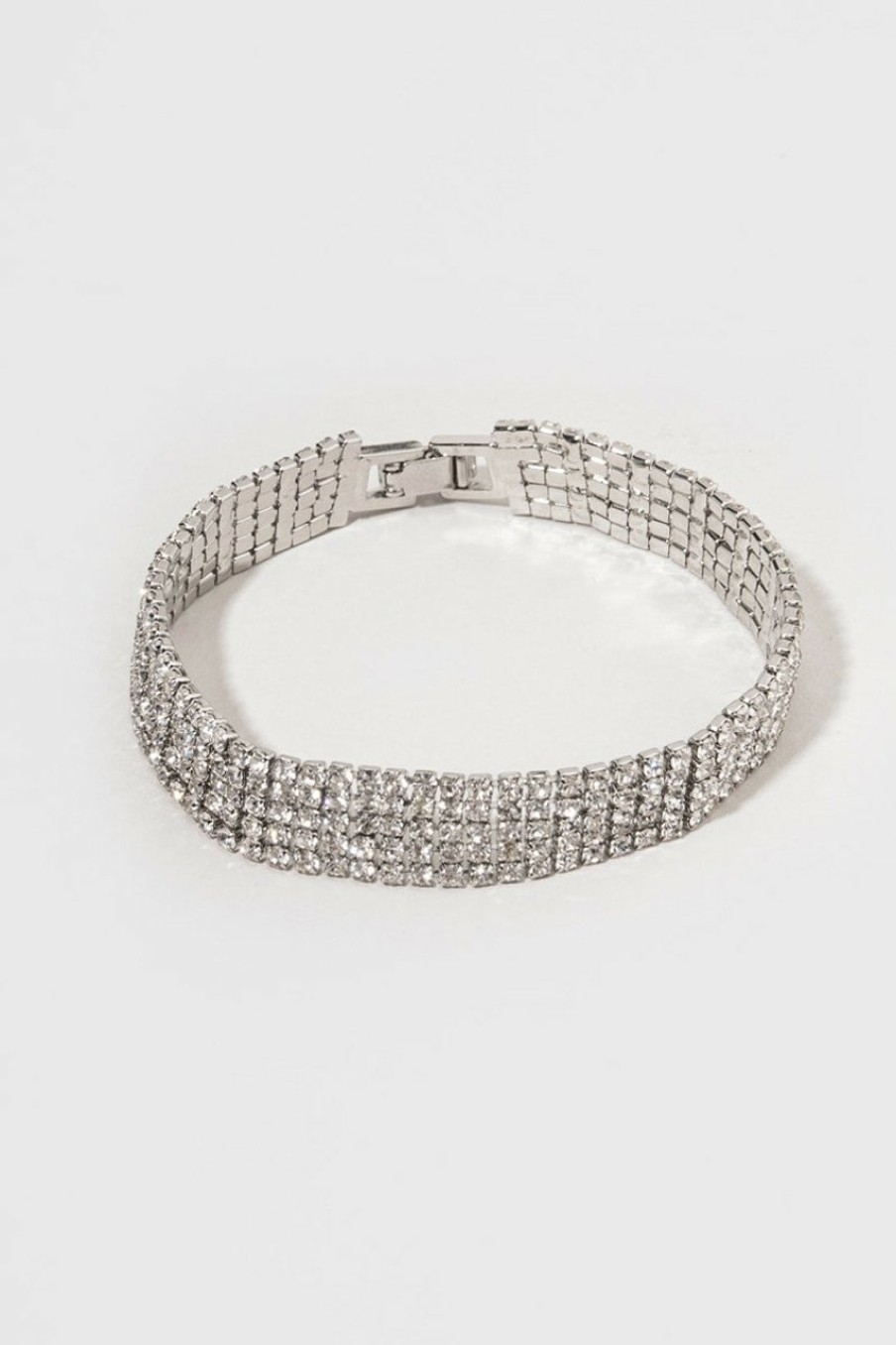 Francesca's Alaia Thick Tennis Strand Bracelet Silver Bracelets